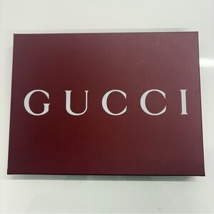 Authentic Gucci Burgundy Gift Box w/ Ribbon & Tissue